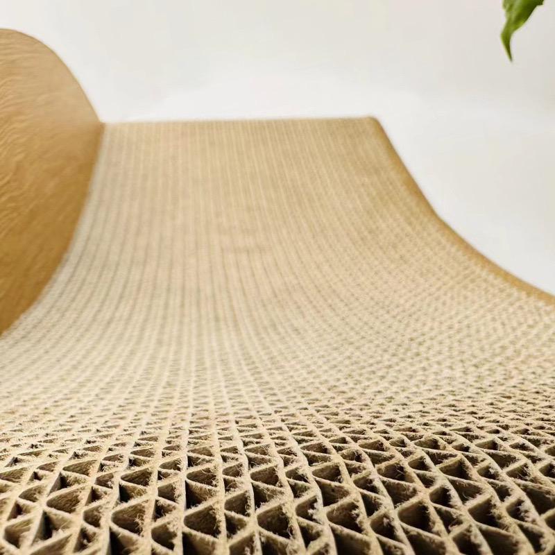 Curved Cardboard Scratcher - kittykingdom.ca