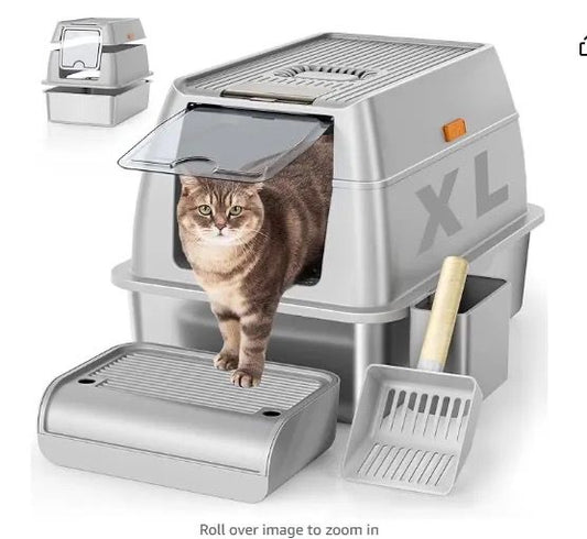 Luxury Stainless Steel cat litter box