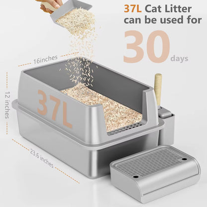 Luxury Stainless Steel cat litter box