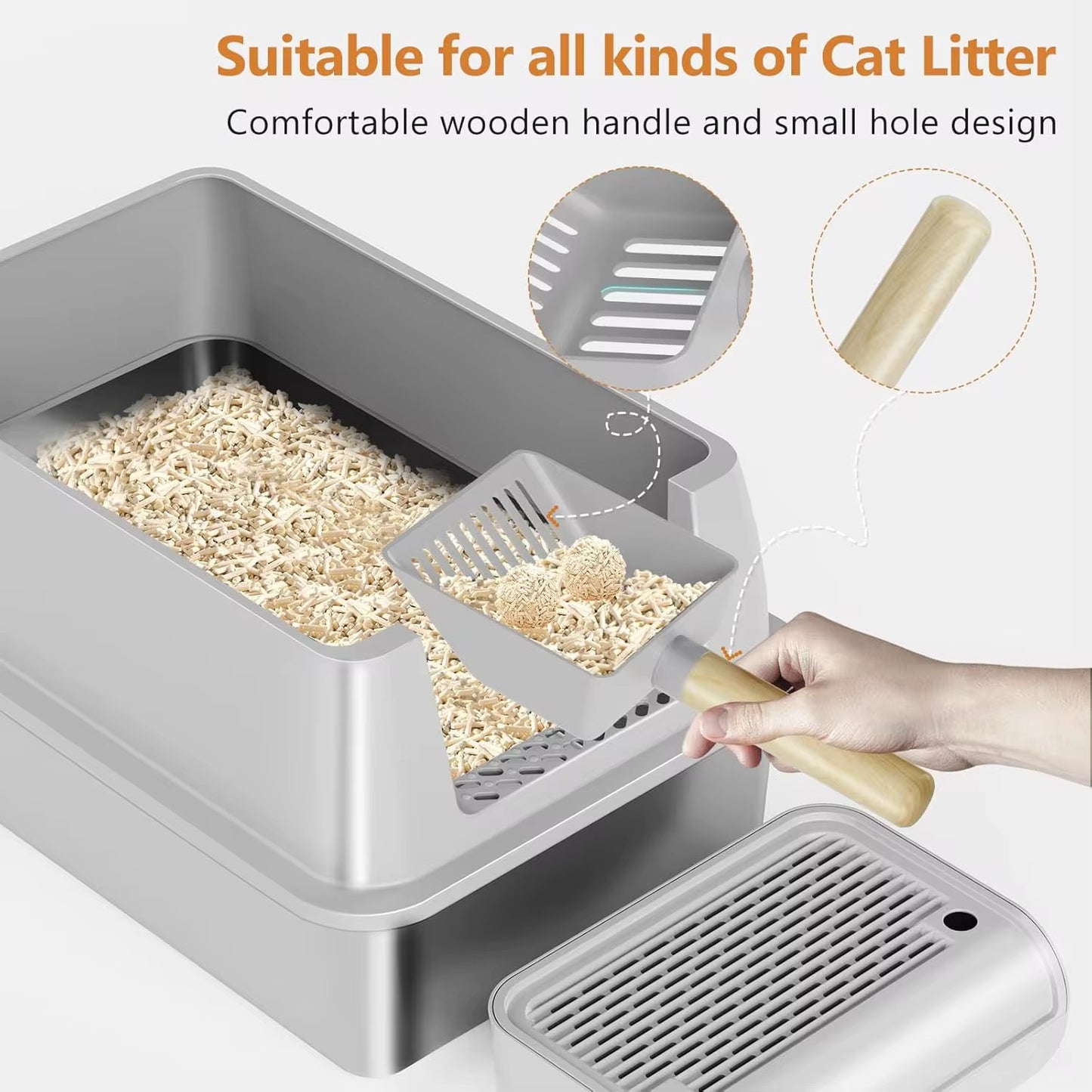 Luxury Stainless Steel cat litter box