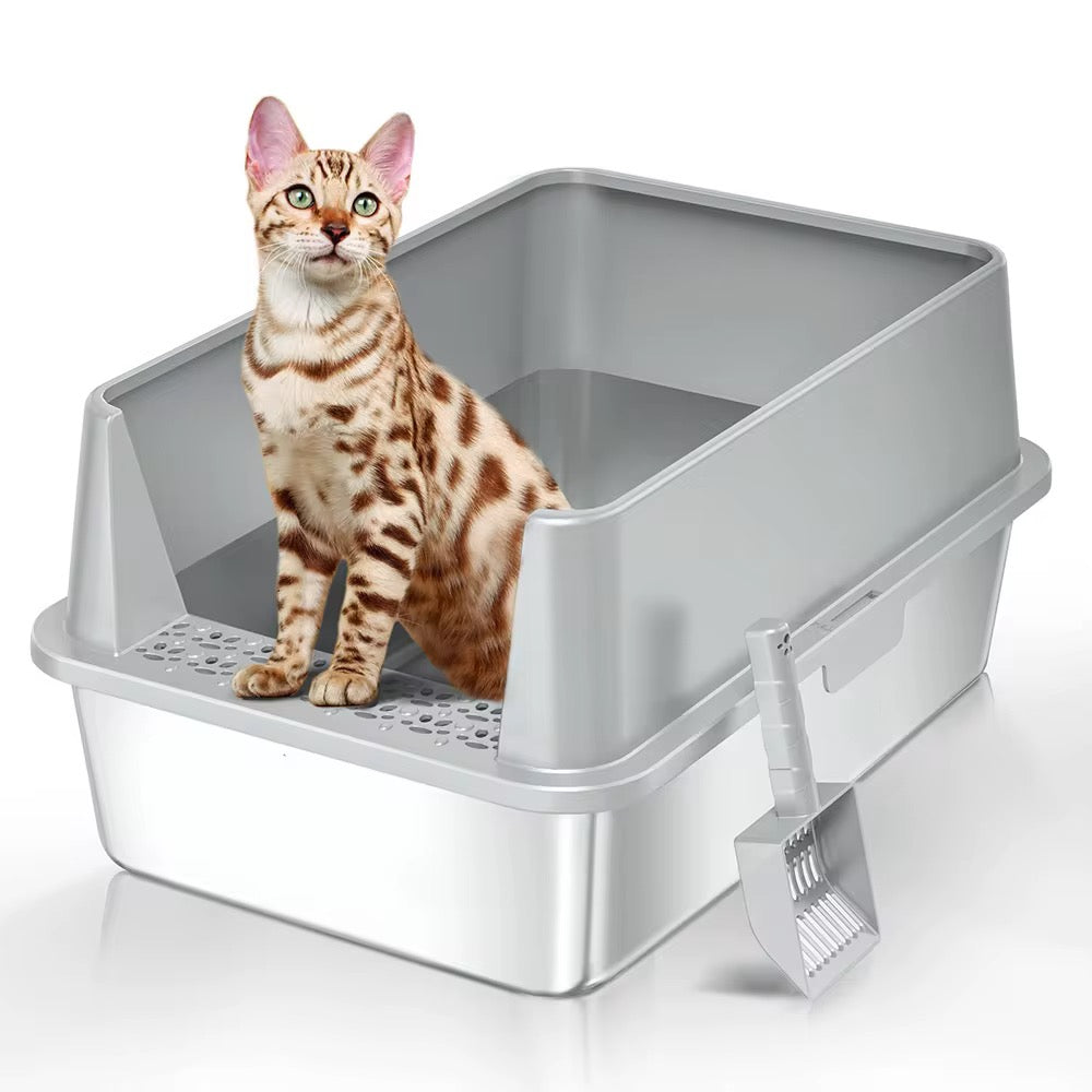 Stainless steel litter box - kittykingdom.ca
