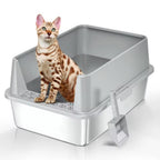Stainless steel litter box - kittykingdom.ca