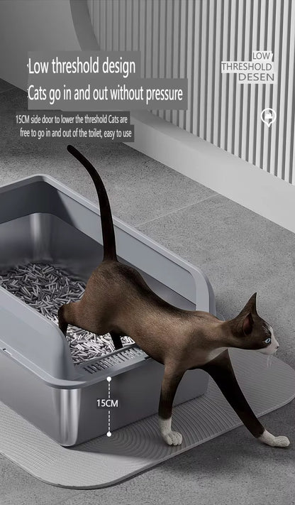 Stainless steel litter box