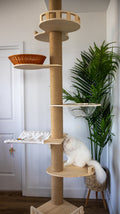 Luxury Cat Tree for Cat Lovers To Enjoy. Fits ceileings up to 10 feet with no miimum height